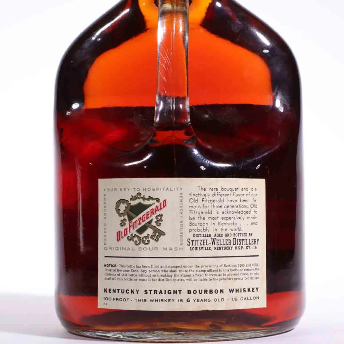 Old Fitzgerald 6 Year Bottled-in-Bond Bourbon (1972, 1/2 Gallon 