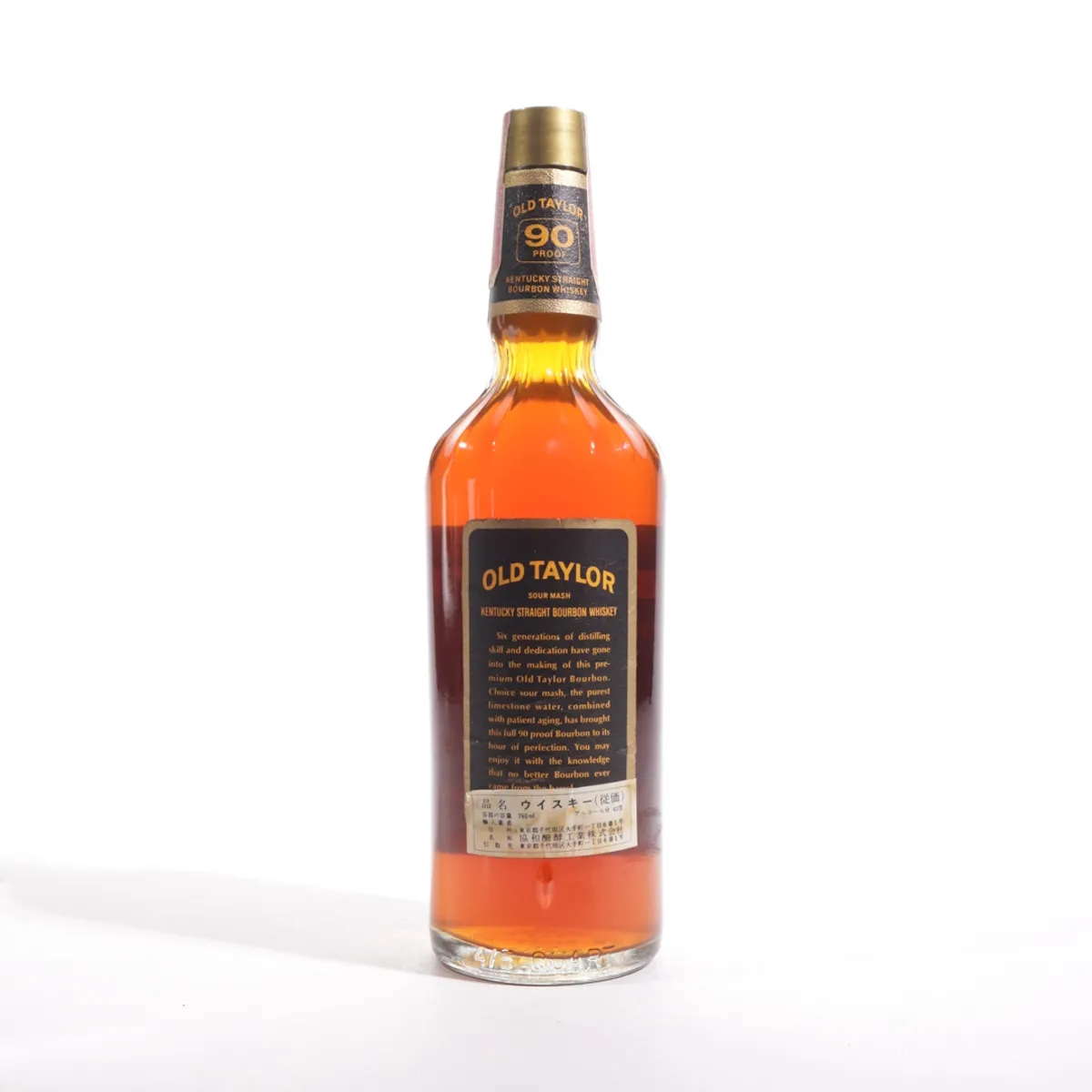Old Taylor 6 Year Bourbon (1974, Black Label Japanese Export, 4/5 